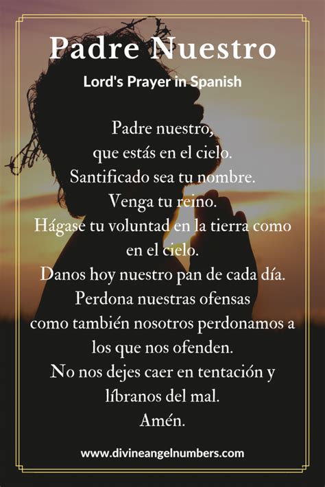 Padre Nuestro Lords Prayer In Spanish Powerful Prayer