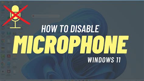 How To Disable Microphone In Windows 11 In 2023 Laptop Windows