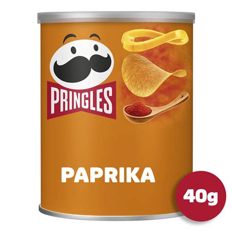 Pringles Paprika Crisps Can 40g Sharing Crisps Iceland Foods