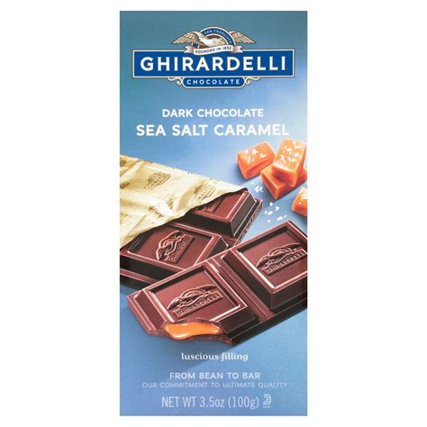 Ghirardelli Dark Chocolate Bar With Sea Salt Caramel Filling 35 Oz