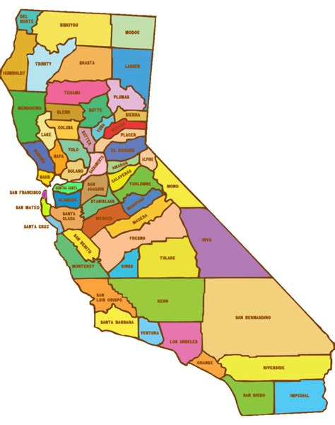 California State Map With Counties And Cities Map