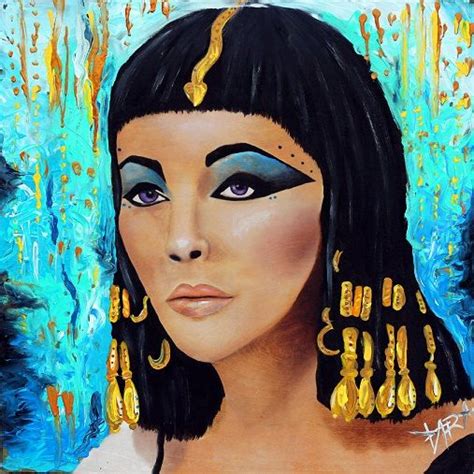 Cleopatra Cleopatra Painting Liz Taylor Elizabeth Taylor Etsy