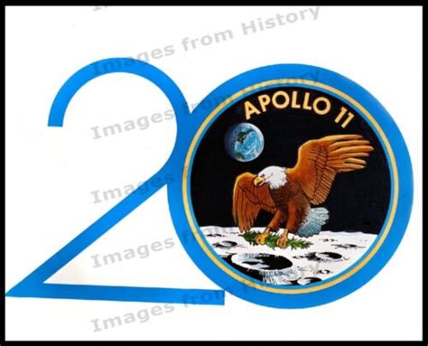 8x10 Print Nasa Apollo 11 20th Commemorative Logo Eagle Earth View