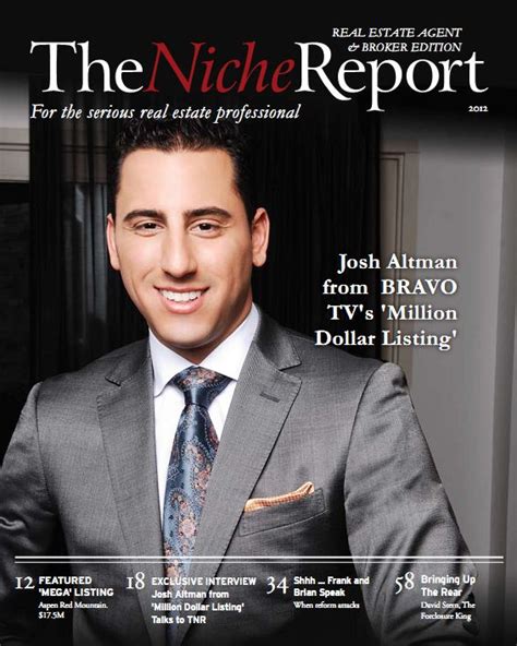 an interview with josh altman of bravo tv s million dollar listing mortgage professional