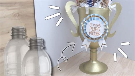 ¡ Trofeo Al Mejor PapÁ Novio Amigo Con Botellas ♥ Material Reciclado