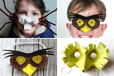 Màscares Fetes Amb Oueres De Cartró Antifaces Para Niños Mascaras