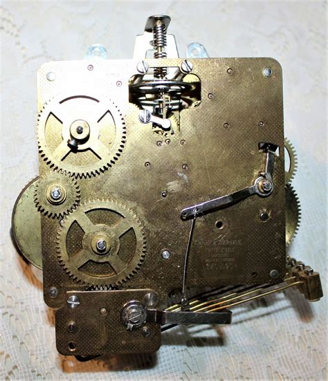 Vintage Brass Franz Hermle Clock Movement 340 020 West Germany Parts