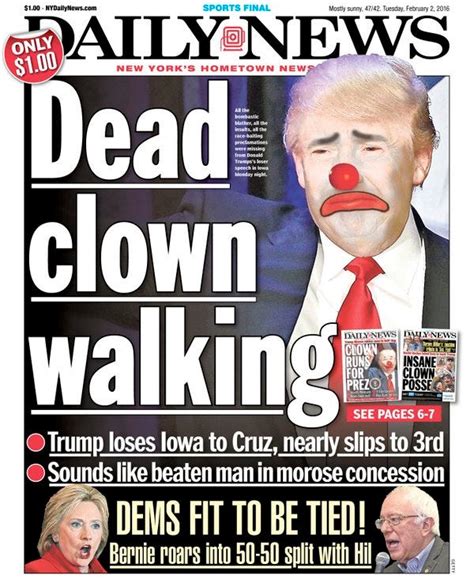 Daily News New York Post Skewer Donald Trumps Iowa Loss Business