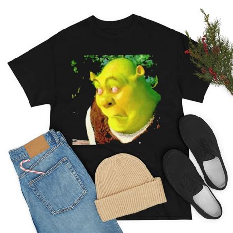 Shrek Bored Face T Shirt Etsy