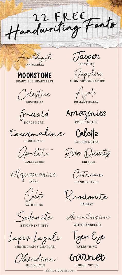 22 Free Handwriting Fonts