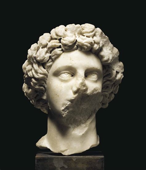 A Roman Marble Portrait Head Of A Youth Circa 3rd Century Ad