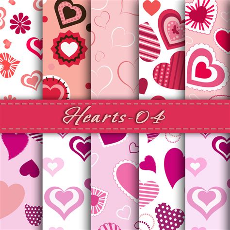Digital Scrapbook Papers Digital Valentine Paper Valentine Love Heart