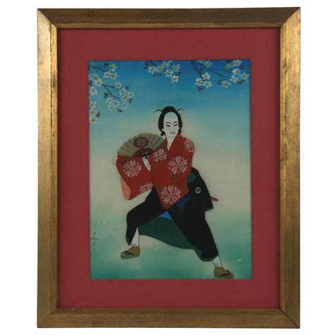 Japanese Male Dancer Painting For Sale At 1stdibs
