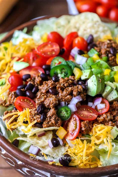 Easy Taco Salad Spend With Pennies Smart Fit Diet Plan And Idea