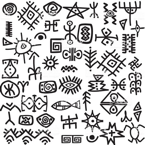 Collection Of Ancient Symbols Ancient Symbols Ancient Drawings