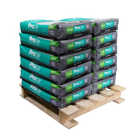 Custom Building Products Prolite 30 Lb Gray Tile And Stone Mortar 12 Bags Pallet Plmg30 12