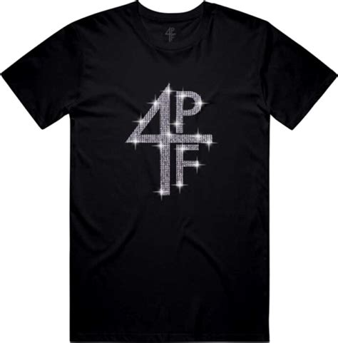 4pf Rhine Stone Logo Black T Shirt Incorporated Style