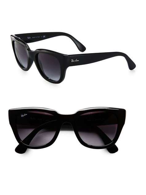 Lyst Ray Ban Cats Eye Acetate Sunglasses In Black