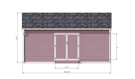 12x20 Gable Storage Shed Front Side Preview