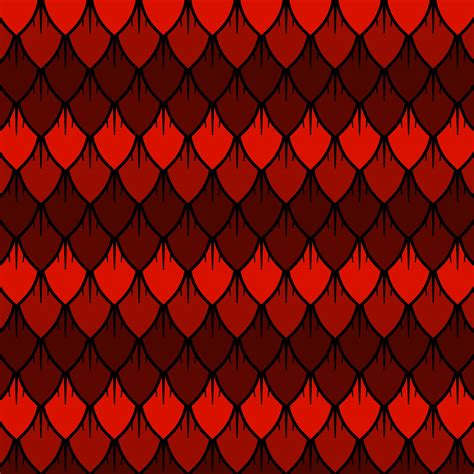 Red Dragon Scales Seamless Pattern For Decoration Background