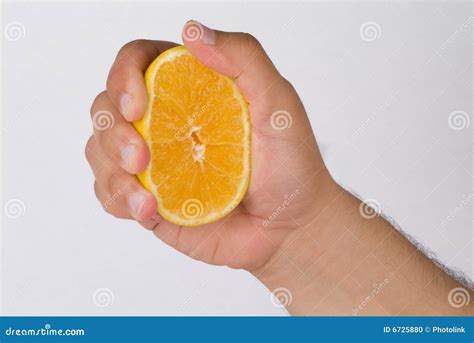 Squeeze The Orange Stock Photo Image 6725880