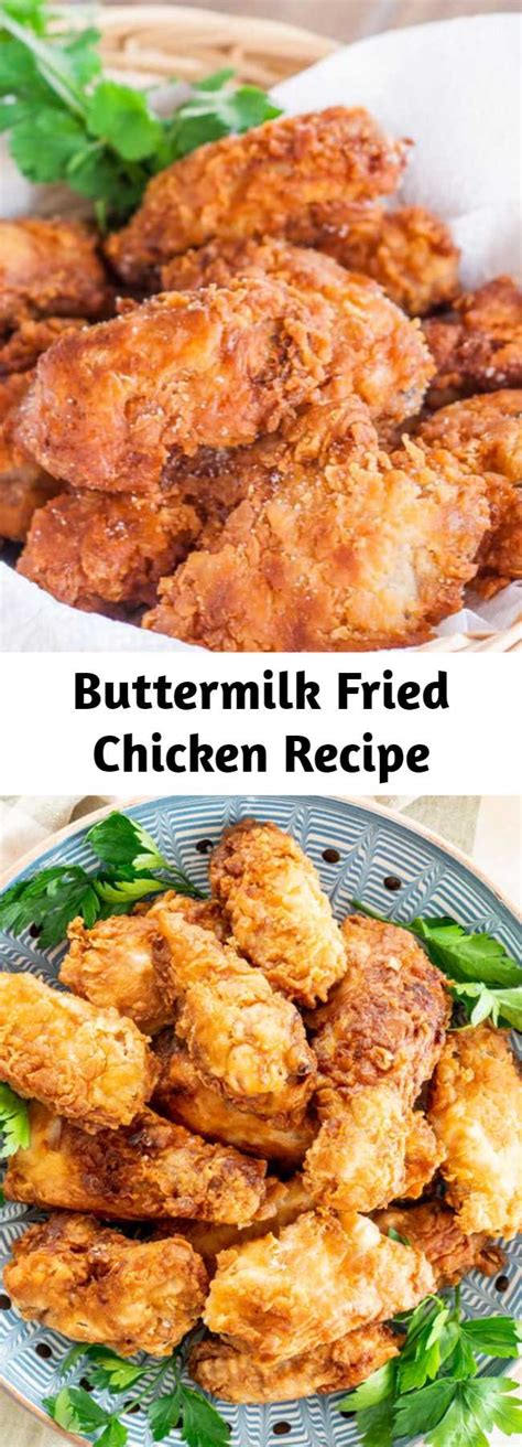 Crispy, flavorful county fried buttermilk chicken tenders! Buttermilk Fried Chicken Recipe - Mom Secret Ingrediets