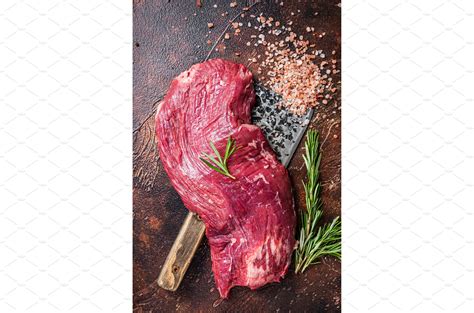 Flap Or Flank Raw Beef Meat Steak On High Quality Food Images