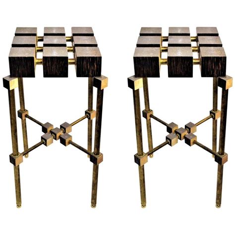 Funky Pair Of Handmade Painted Tables At 1stdibs