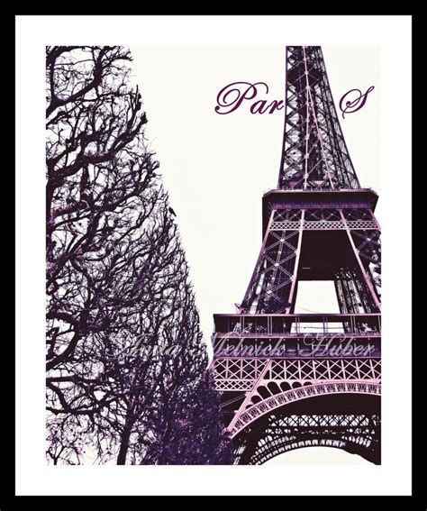 Paris Photography 8 X 10 Fine Art Eiffel Tower Purple Preppy Etsy