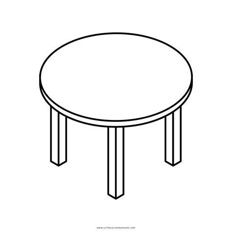 Round Table Coloring Page Ultra Coloring Pages