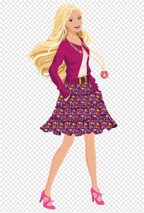 Barbie Barbie Woman With Multicolored Floral Dress Illustration