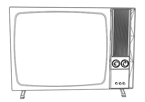 Coloriage Ancienne Télévision à Imprimer