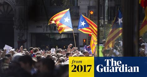 Pro Independence Protesters Rally After Catalan Officials Arrested