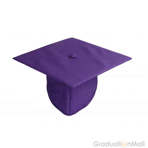 Matte Adult Graduation Cap With Tassel Purple