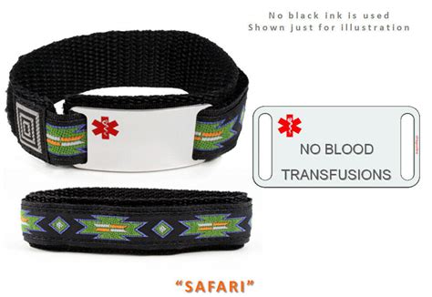 Bennett cards no blood card holder product #: NO BLOOD TRANSFUSIONS Medical Id Alert Bracelet. Free Emergency Card! - Bracelets