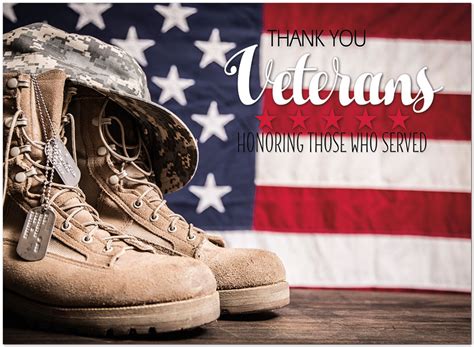 Veterans Day Thank You Cards Printables