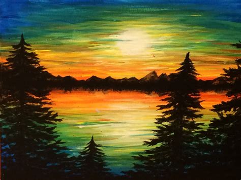 Pin By Norma Brands On Paint Project Ideas Nature Paintings Sunset