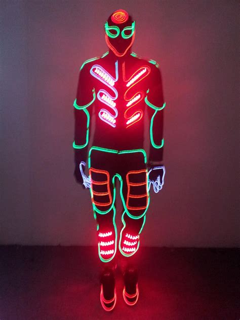 El Wire Light Up Costumes Party Suits Amazing Christmas Supplies Dj