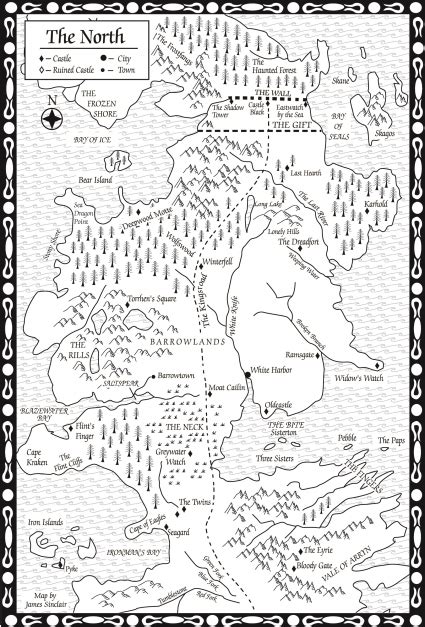 Game Ofthrones The North Map Game Of Thrones Westeros Westeros Map