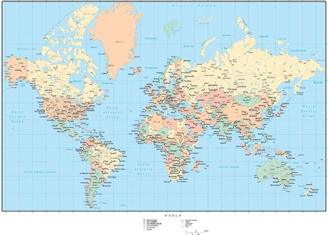 World Map Europe Centered With Us States And Canadian Provinces Map
