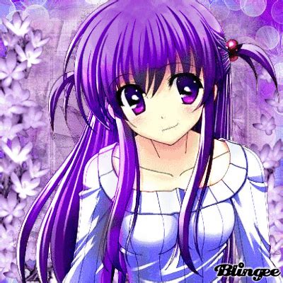 See more ideas about anime, beautiful anime girl, anime girl. Purple Anime Girl Picture #122320273 | Blingee.com