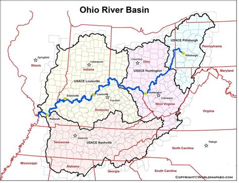 Ohio River Map Where Ohio River Valley Is Located
