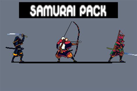 Free Samurai Pixel Art Sprite Sheets Download