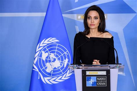 Angelina Jolie Speak At Nato Headquarters In Brussels 01312018
