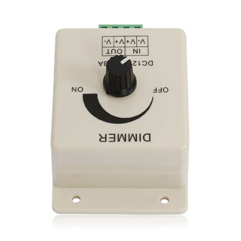 Pwm Dimmer Controller Dc 12v 24v 8a Dimmer Knob Onoff Switch Single