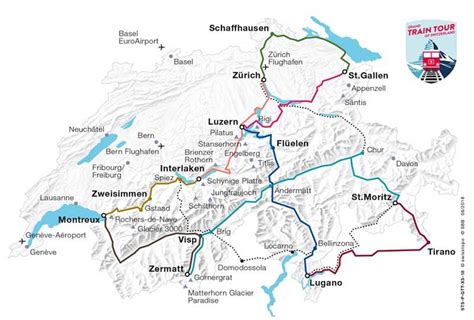 Switzerland Map Train Routes Islands With Names