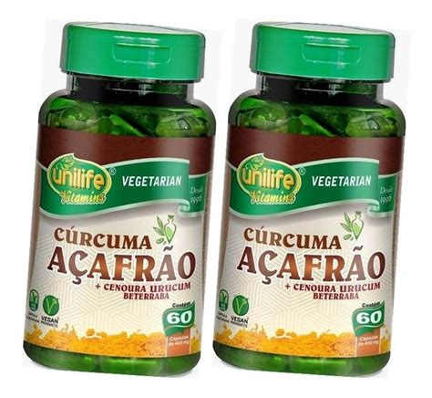 Curcumina Cúrcuma Longa Turmeric 120 Cápsulas 500 Mg 2 P R 66 00 em