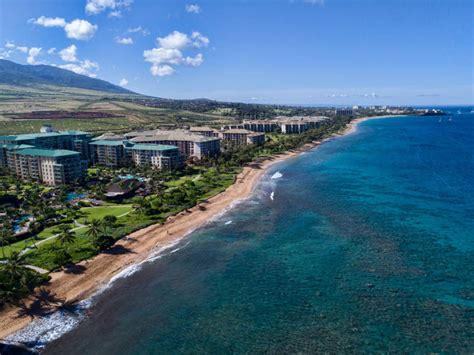 Aerial View Of Kaanapali Beach On Maui Hawaii Usa Mural Murals Your Way