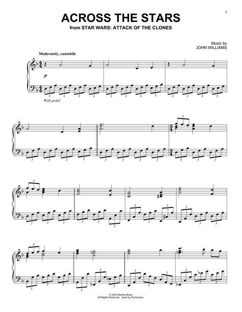 Across The Stars Sheet Music Direct