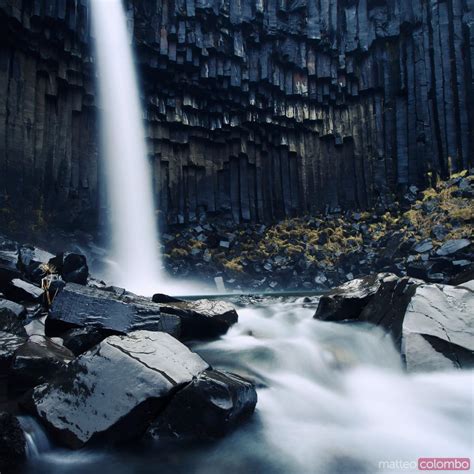 Svartifoss Waterfall In Iceland Royalty Free Image